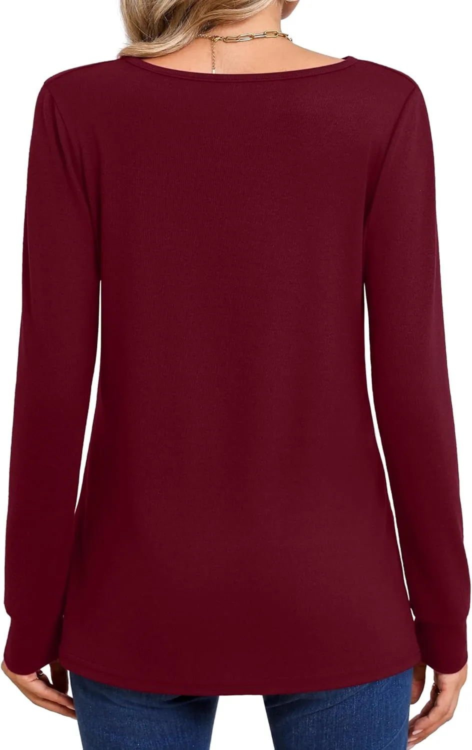 Huukeay 3 Pack Women's Long Sleeve Shirts Cotton Boat Neck Tee Basic Casual Tunic Top Loose Fit Outfits Clothes with Leggings