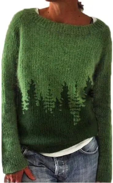 Ivyshape | Crew Neck Long Sleeve Knit Sweater Top
