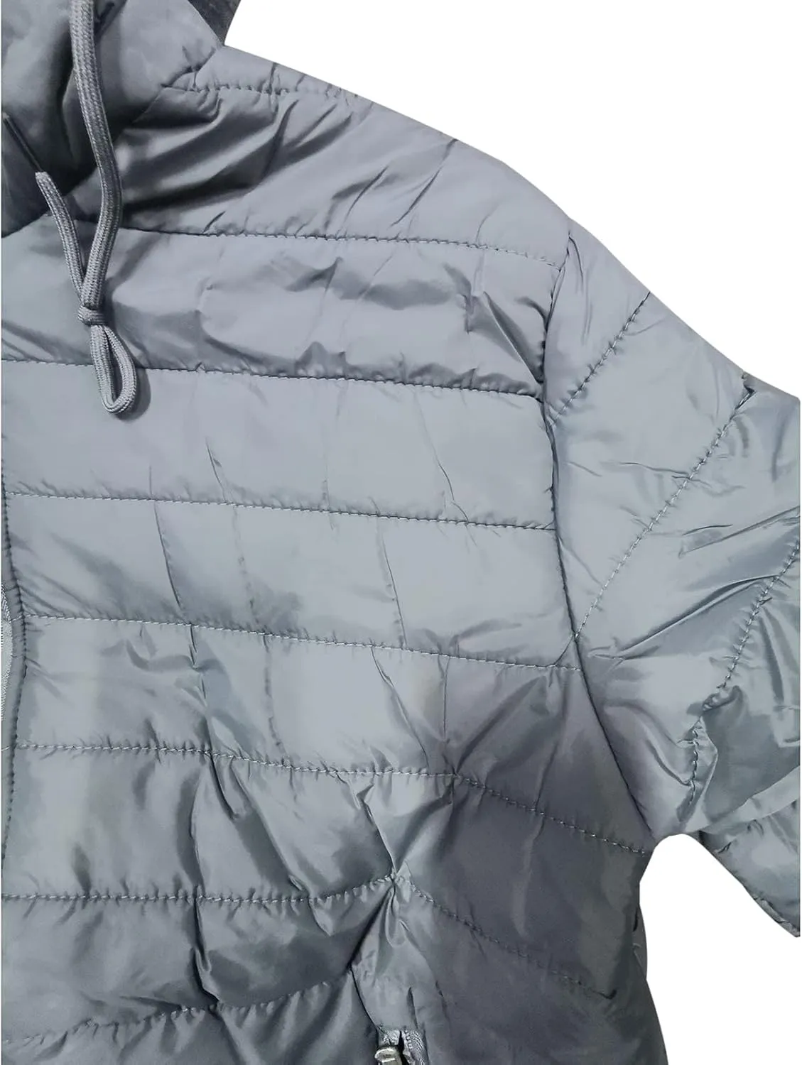 Karwuiio Men Winter Down Jackets & Coats Long Sleeves Solid Color Zip-Up Puffer Hooded Coats with Pockets