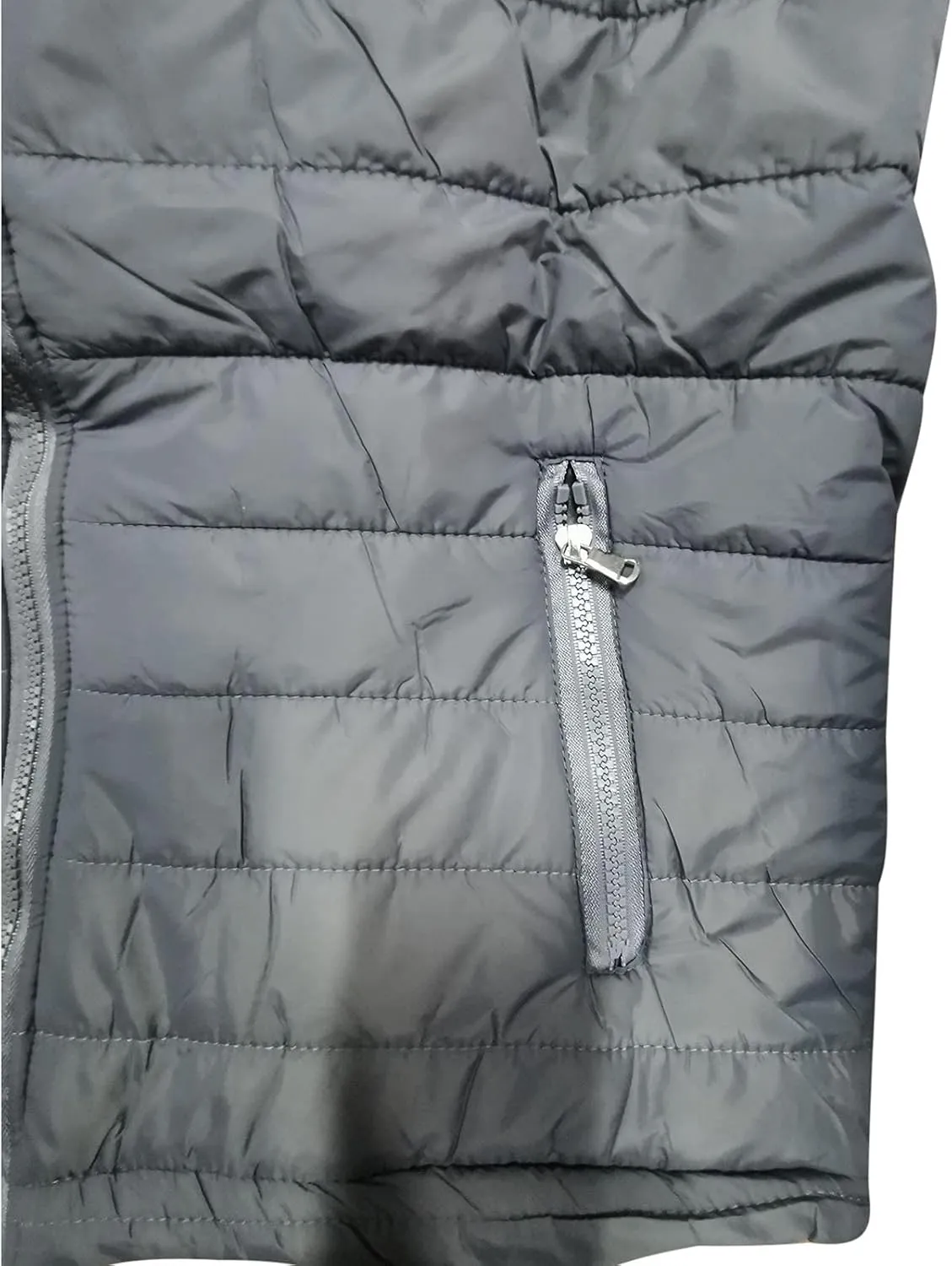 Karwuiio Men Winter Down Jackets & Coats Long Sleeves Solid Color Zip-Up Puffer Hooded Coats with Pockets