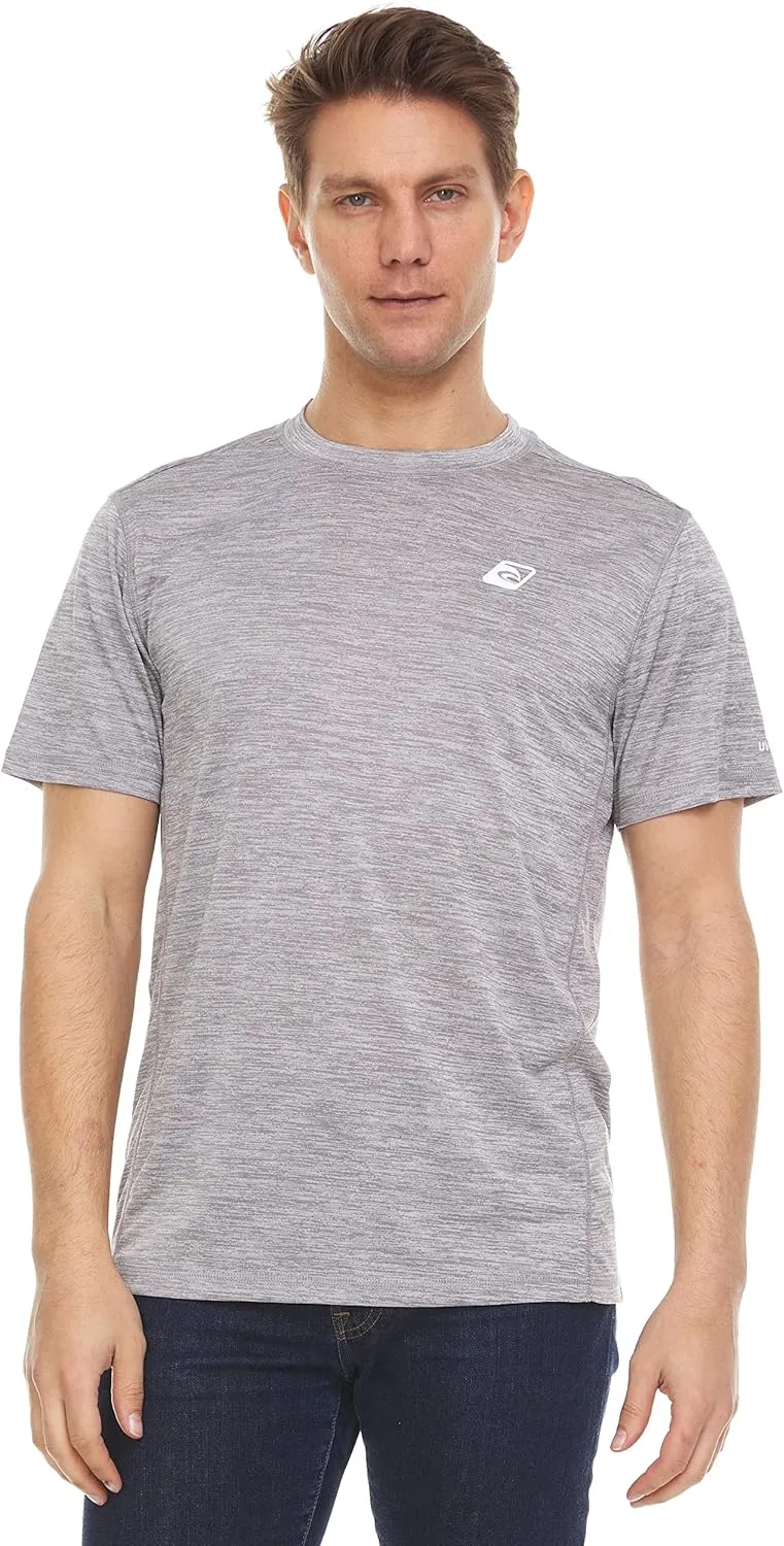 LAGUNA Men's Rash Guard Shirts UPF 50  UV Sun Protection Short Sleeve Swim Shirt Lightweight Quick Dry Fishing Running Tee