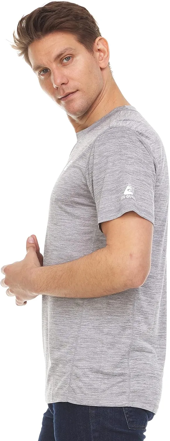 LAGUNA Men's Rash Guard Shirts UPF 50  UV Sun Protection Short Sleeve Swim Shirt Lightweight Quick Dry Fishing Running Tee