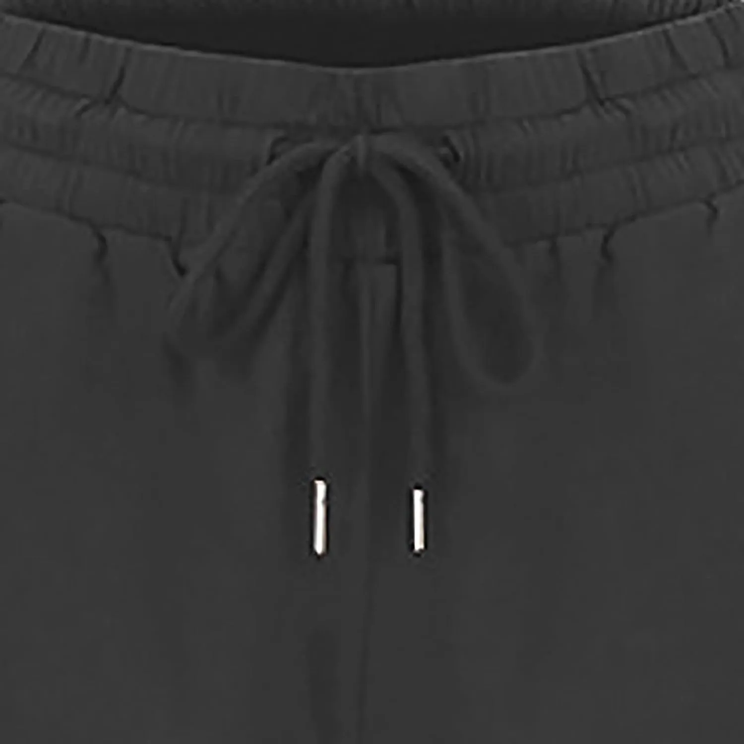 Linen Pants Women High Waist Casual Linen Pants Drawstring Straight Leg Lounge Trousers Pockets Vacation Beach Pants