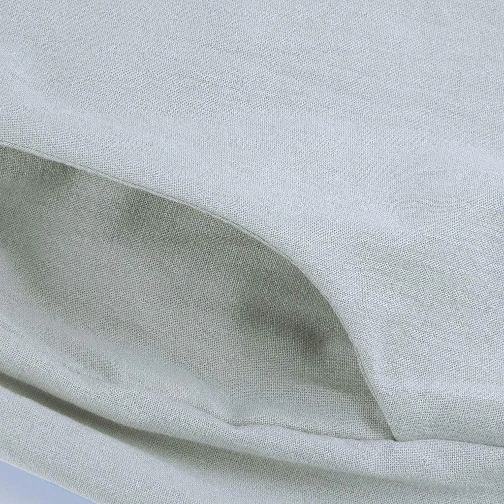 Linen Pants Women Summer Baggy Wide Leg Drawstring Cotton Pants High Waist Lounge Pants Casual Beach Palazzo Trousers