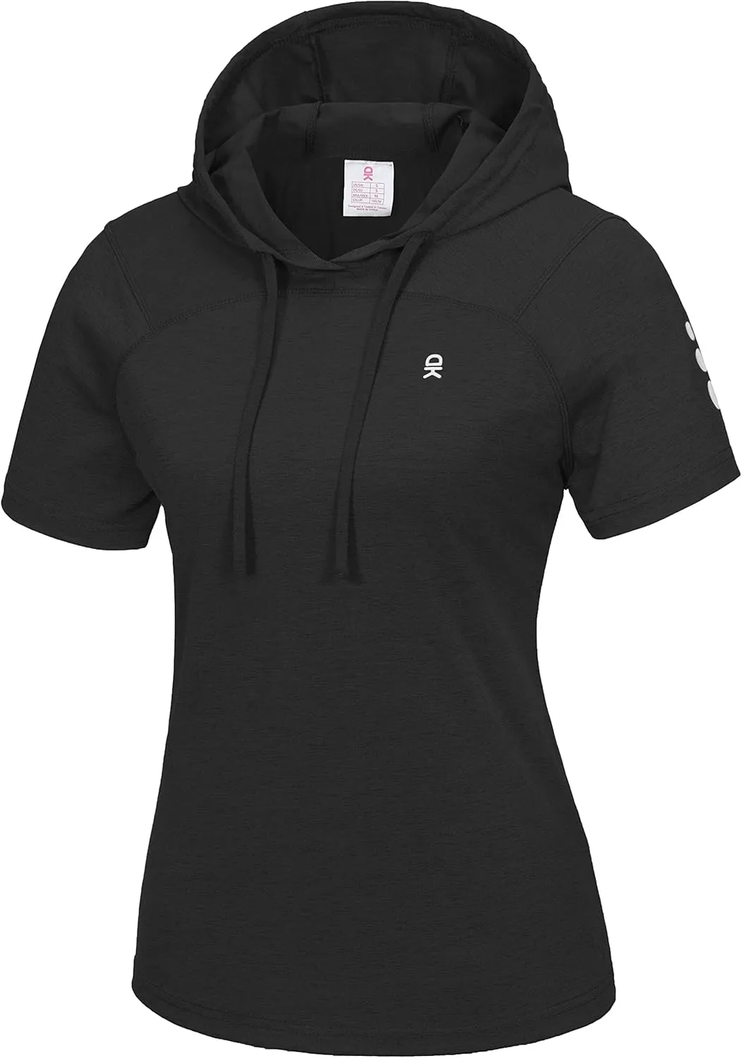Little Donkey Andy Women's Short Sleeve Quick Dry T-Shirt with Hood Sun Protection Workout Stretch Basic Tops Tee