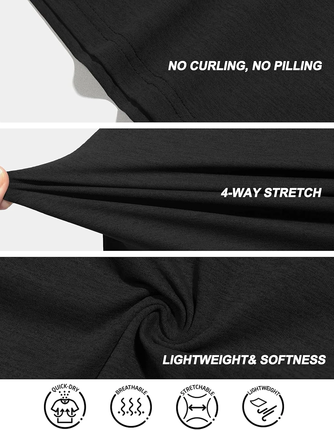 Little Donkey Andy Women's Short Sleeve Quick Dry T-Shirt with Hood Sun Protection Workout Stretch Basic Tops Tee