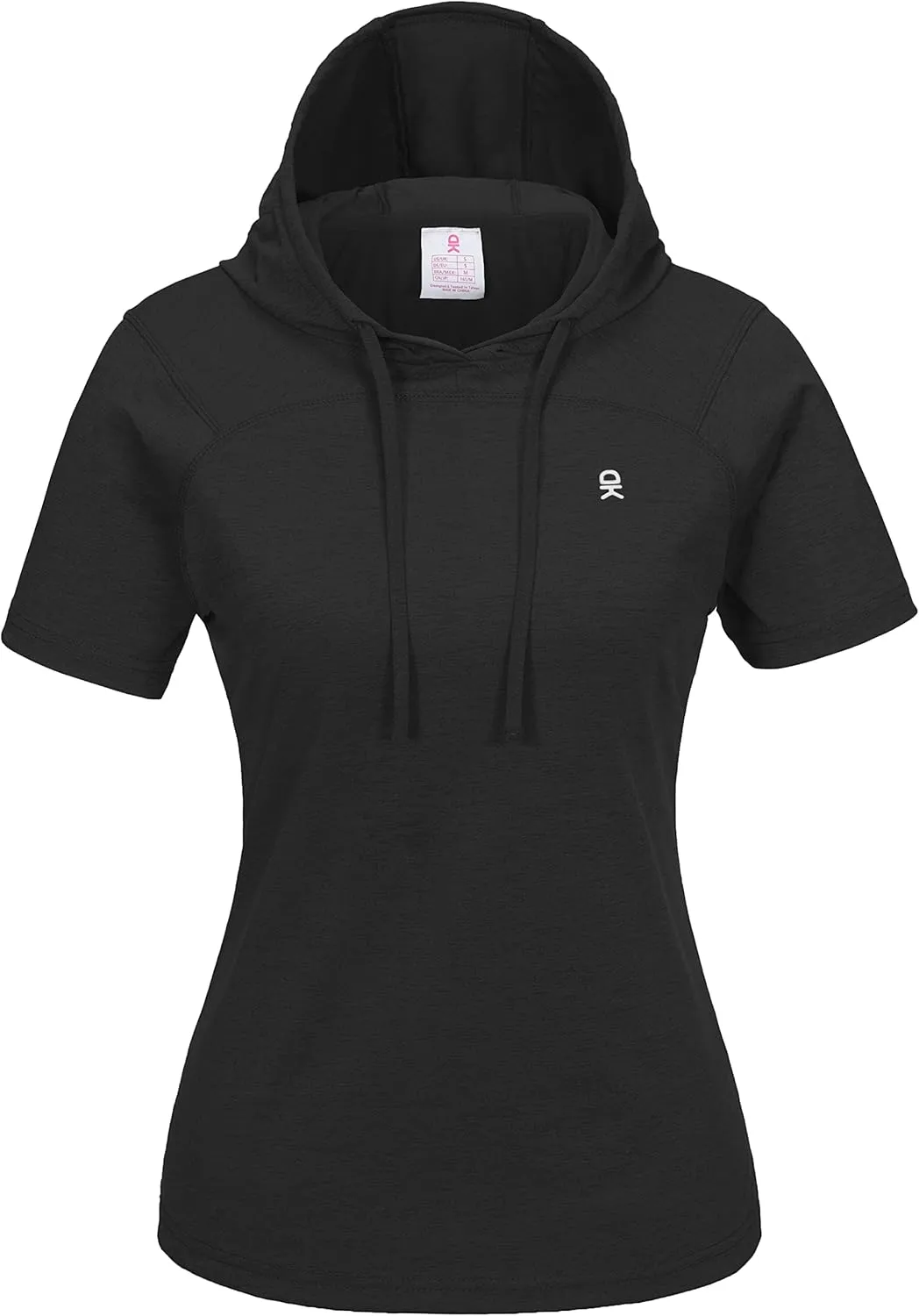 Little Donkey Andy Women's Short Sleeve Quick Dry T-Shirt with Hood Sun Protection Workout Stretch Basic Tops Tee