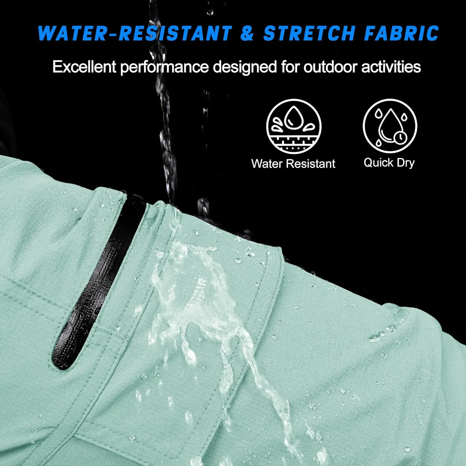 MAGCOMSEN Men's Hiking Cargo Shorts 9" Quick Dry Lightweight Summer Casual Shorts for Men Work Golf Outdoor 5 Pockets