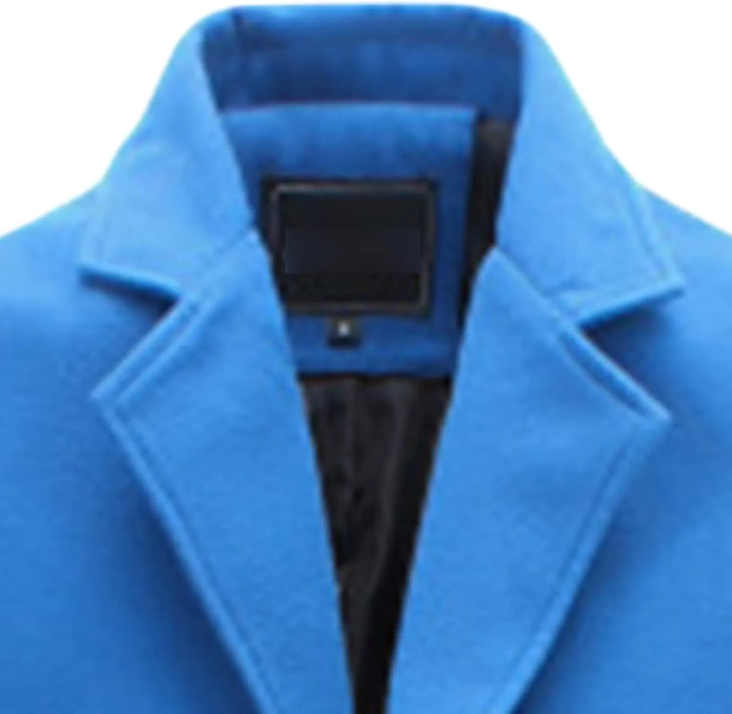 Maiyifu-GJ Men's Casual Mid-Length Trench Coat Single Breasted Business Pea Coats Winter Notched Lapel Windbreaker Jacket