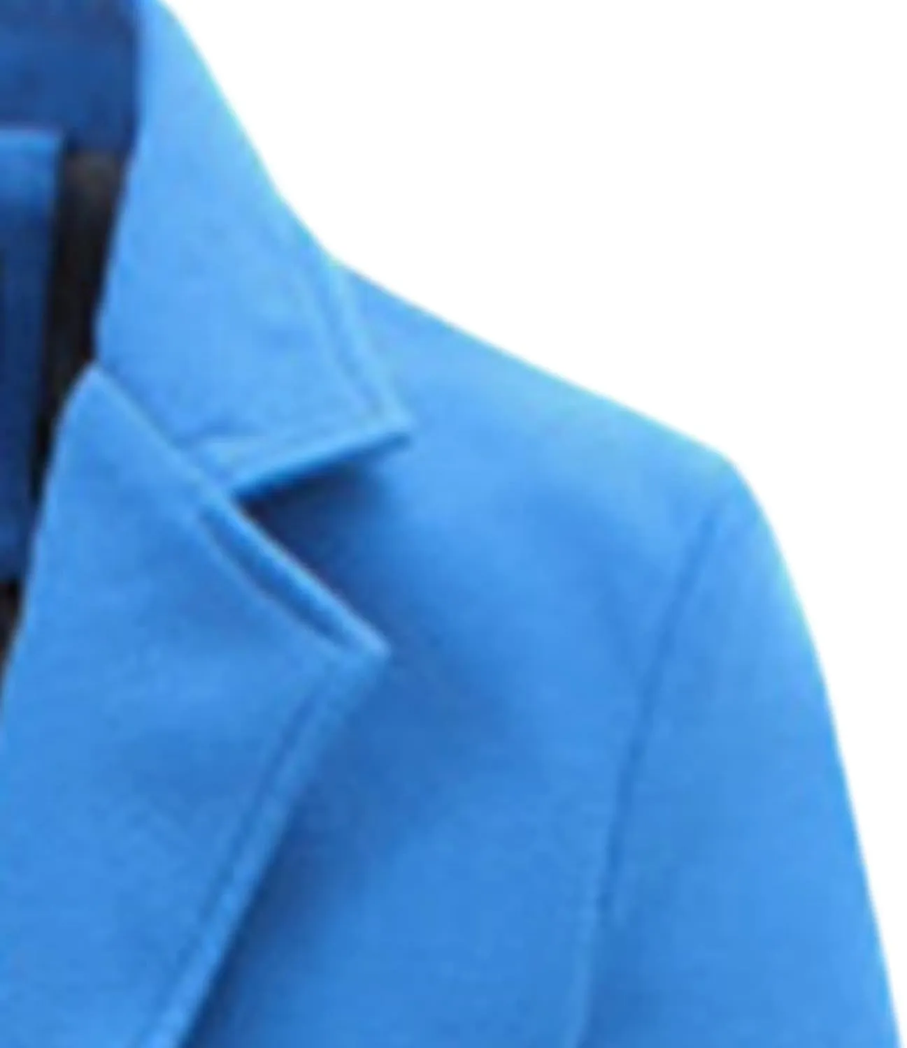 Maiyifu-GJ Men's Casual Mid-Length Trench Coat Single Breasted Business Pea Coats Winter Notched Lapel Windbreaker Jacket