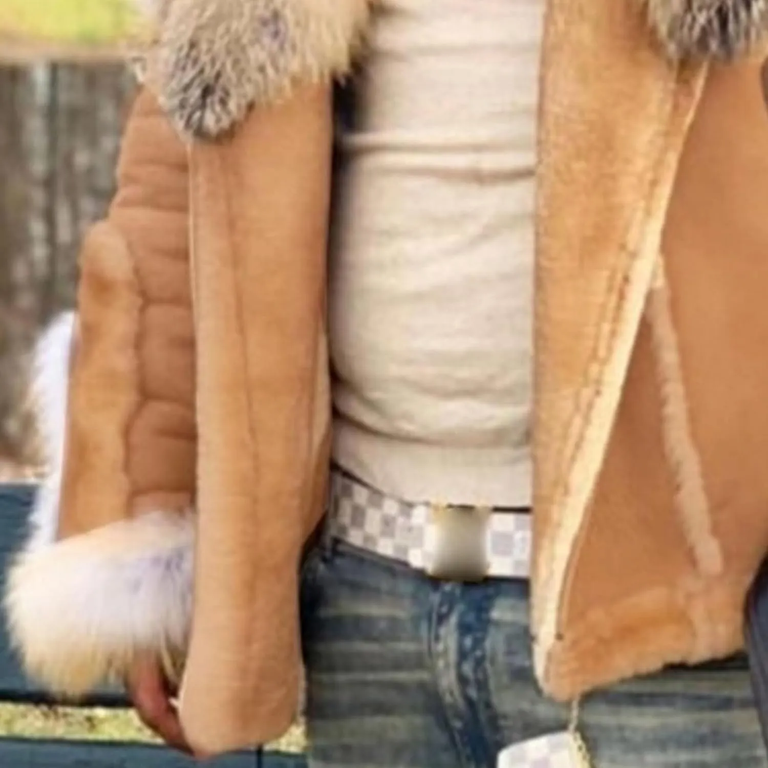Maiyifu-GJ Men's Winter Coat Faux Leather Jacket Thicken Warm Fleece Lined Overcoat Windproof Vintage Trench Coats Outerwear