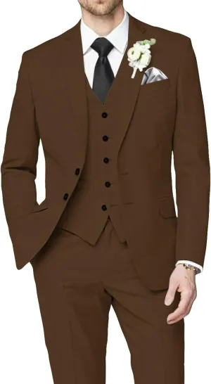 Man's 3 Piece Suit Linen Slim Fit Tuxedo Casual Wedding Beach Dinner Prom Blazer Jacket Vest Pants Suit Set