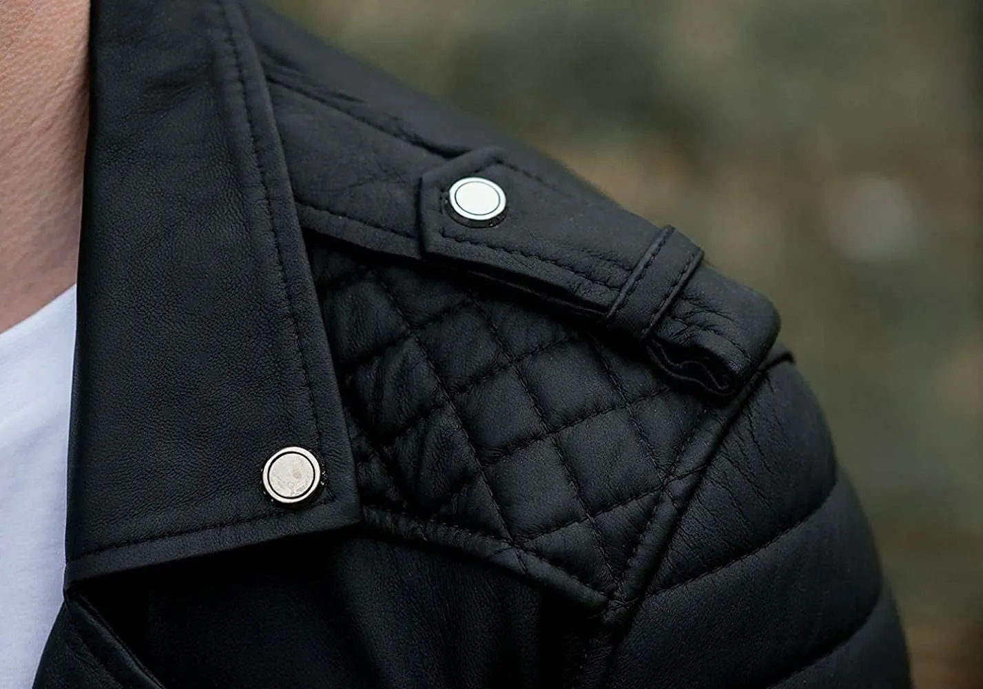 Men Leather Jacket - Lambskin Winter Vintage Motorcycle Biker, Moto Riding & Racing Jacket