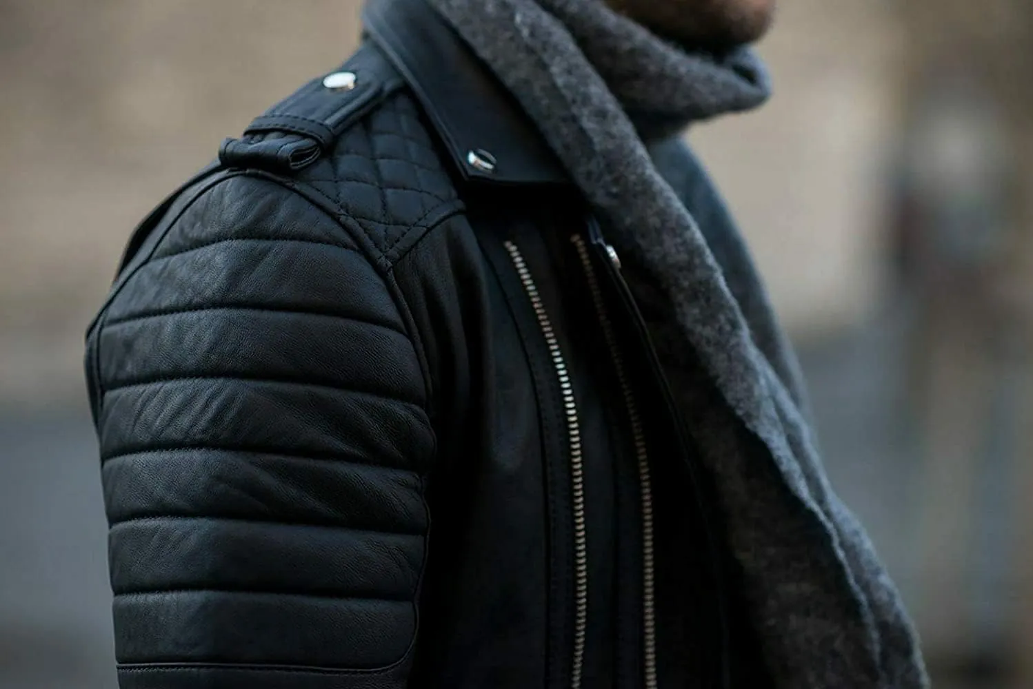 Men Leather Jacket - Lambskin Winter Vintage Motorcycle Biker, Moto Riding & Racing Jacket