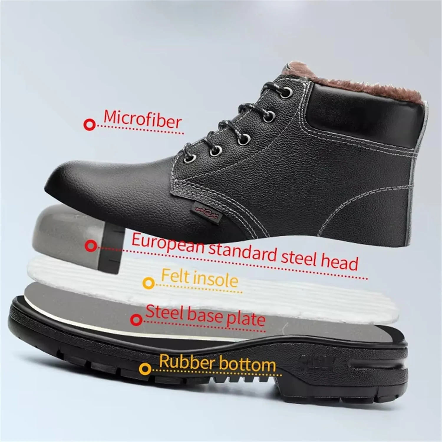 Men Work and Safety Boots Construction Shoes, Men's Winter Warm Steel Safety Toe Puncture Resistant Waterproof Industrial Work Boot, Indestructible Breathable High Top Military Boots