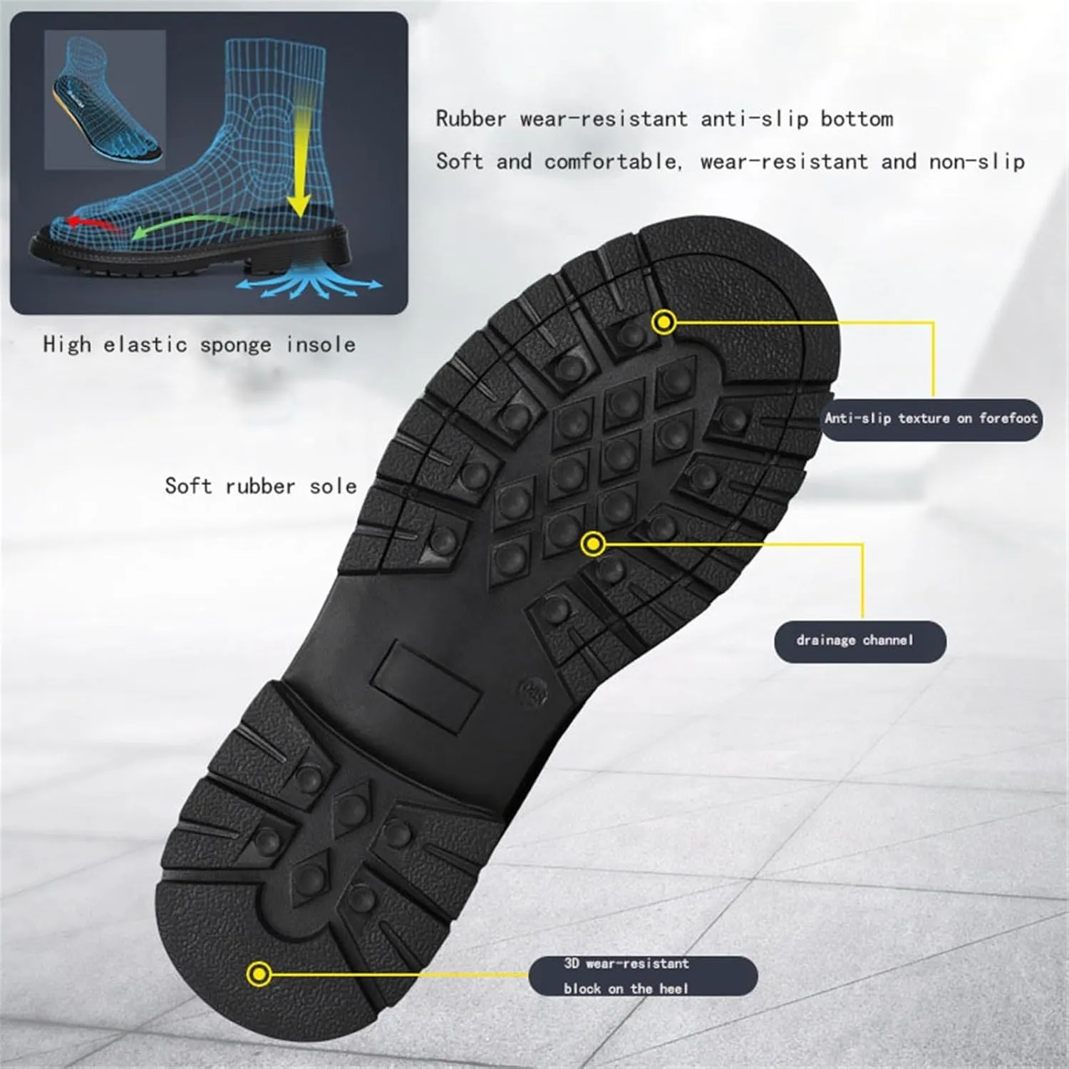 Men Work and Safety Boots Construction Shoes, Men's Winter Warm Steel Safety Toe Puncture Resistant Waterproof Industrial Work Boot, Indestructible Breathable High Top Military Boots