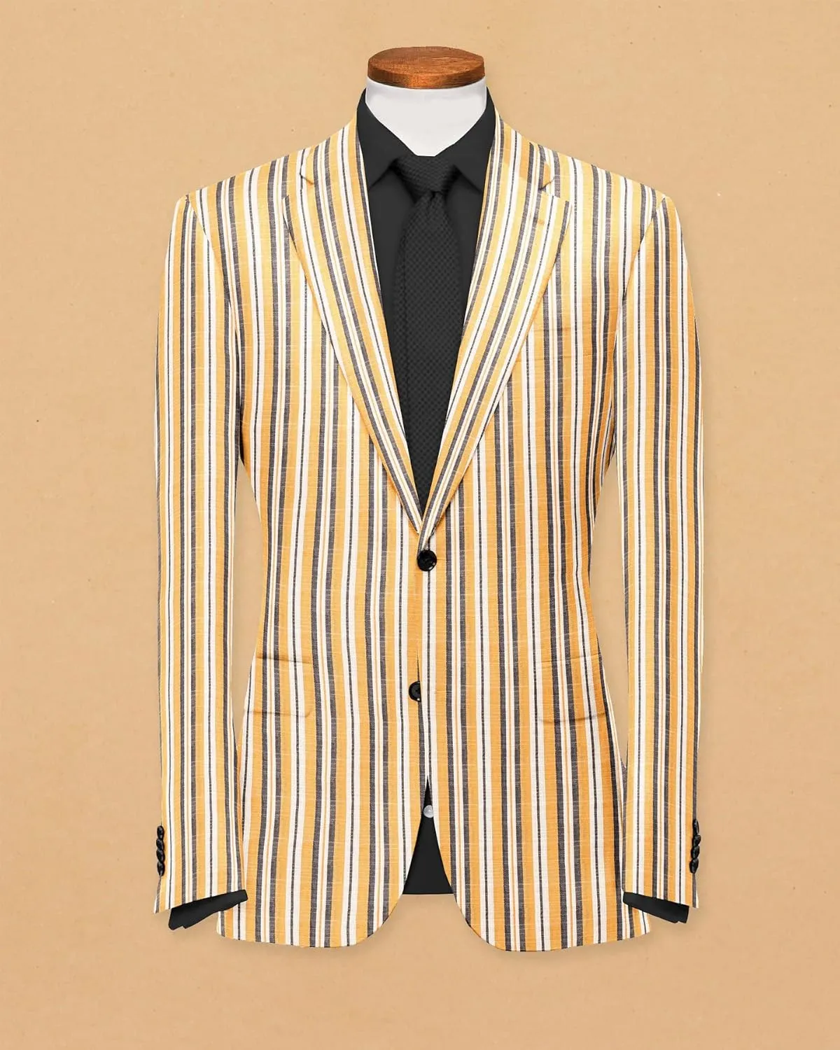 Men's Blazer 2 Button Long Sleeve Printed Regular Fit Suit Jacket Business Lightweight Casual Sport Coat