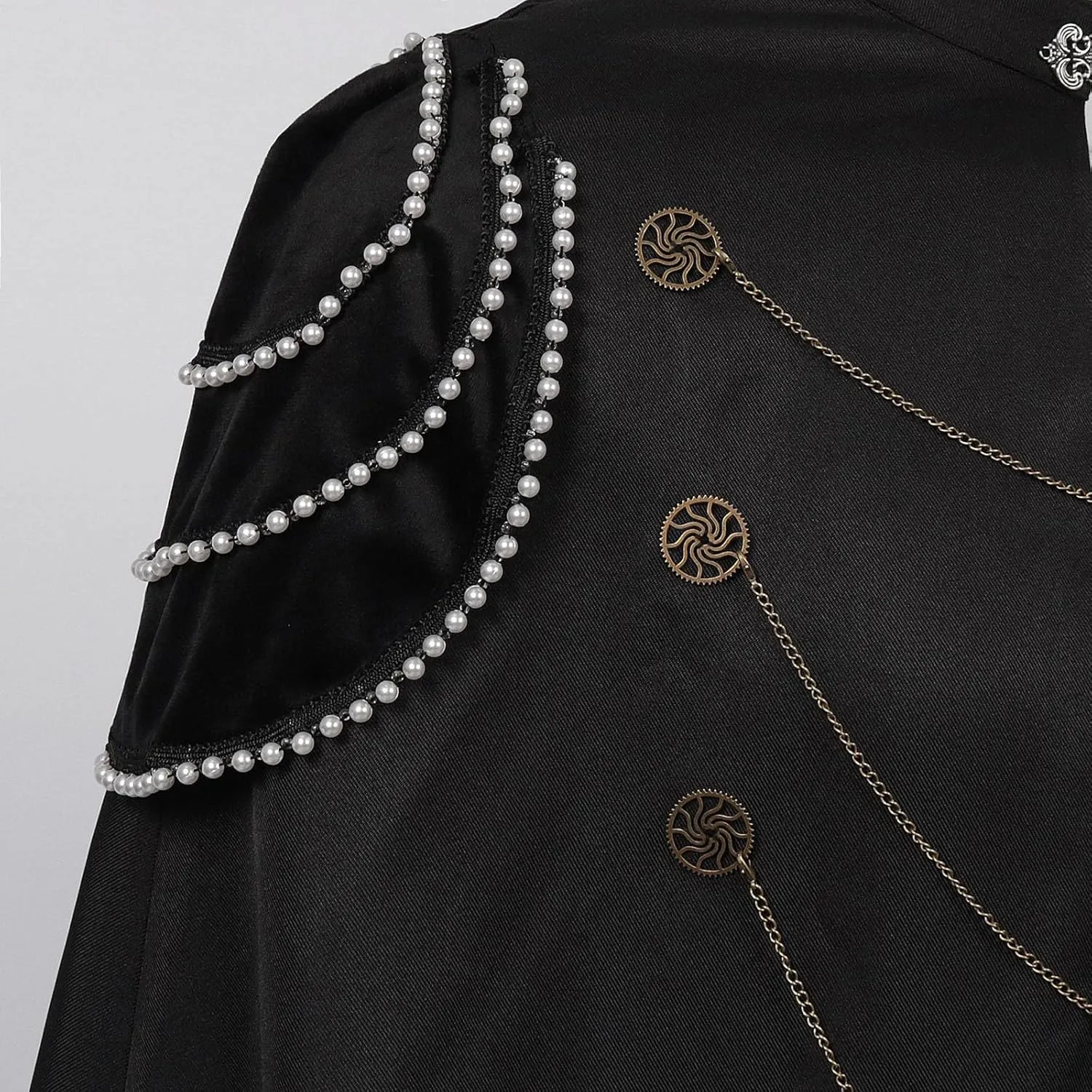 Mens Gothic Steampunk Cloak Long Cloaks Zipper Victorian Costume Vintage Medieval Cloak Cape Adult Knight Long Cape