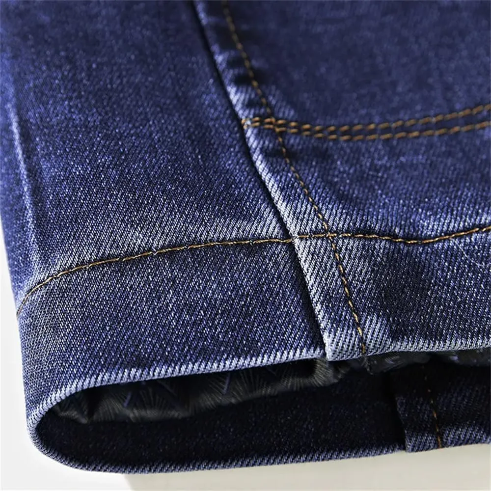 Mens Multi Pocket Denim Suits Jacket Spring Cowboy Westerner Business Blazer