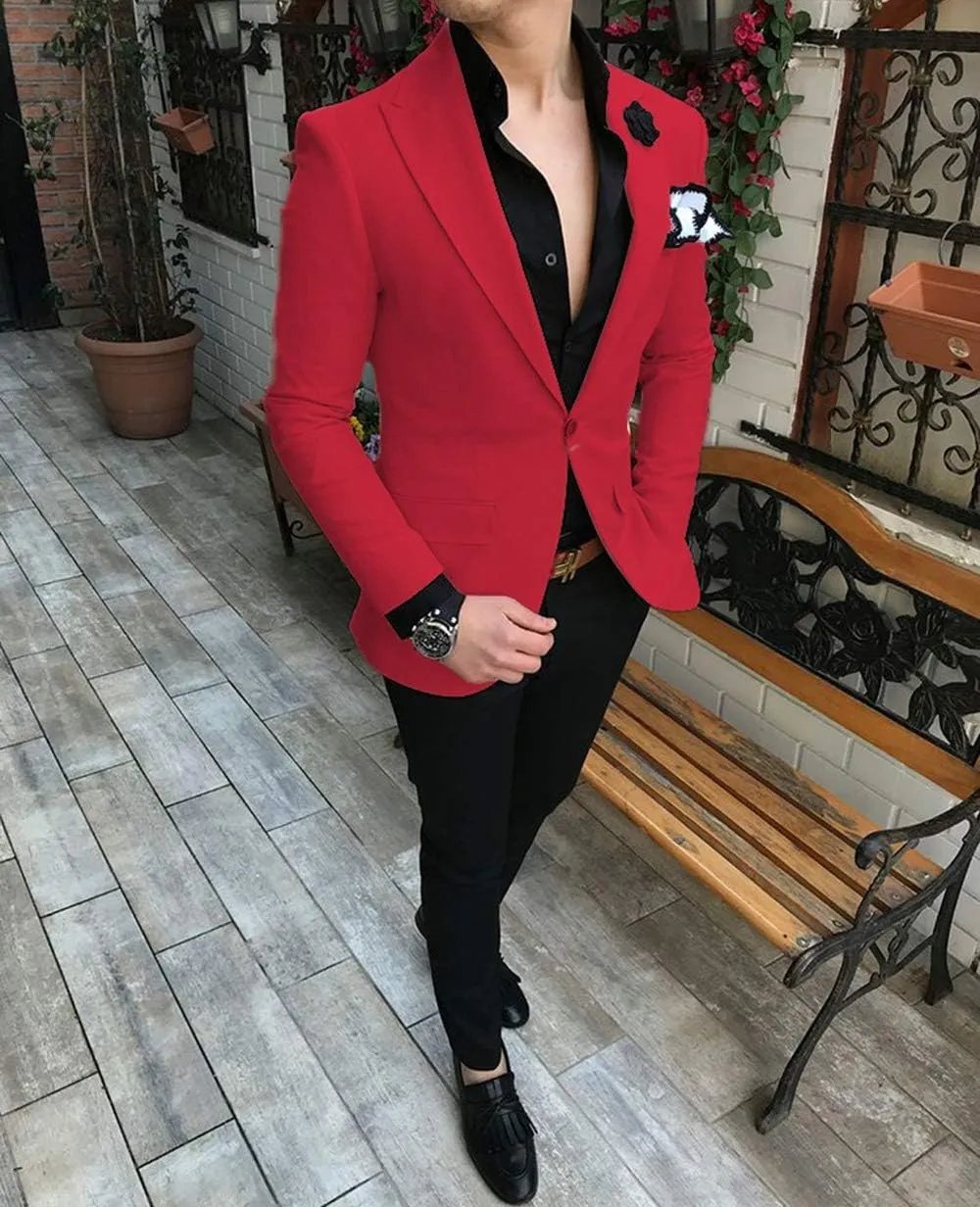 Men's Separate Jacket Slim Fit Formal Wedding Blazer One Button Single Breasted Sport Coat for Dinner, Prom(Only 1 Jacket)