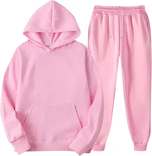 Mens Tracksuit 2 Piece Sweatsuit Set Long Sleeve Pullover Athletic Suit Casual Fitness Jogging Hooded Athletic Sweatsuits