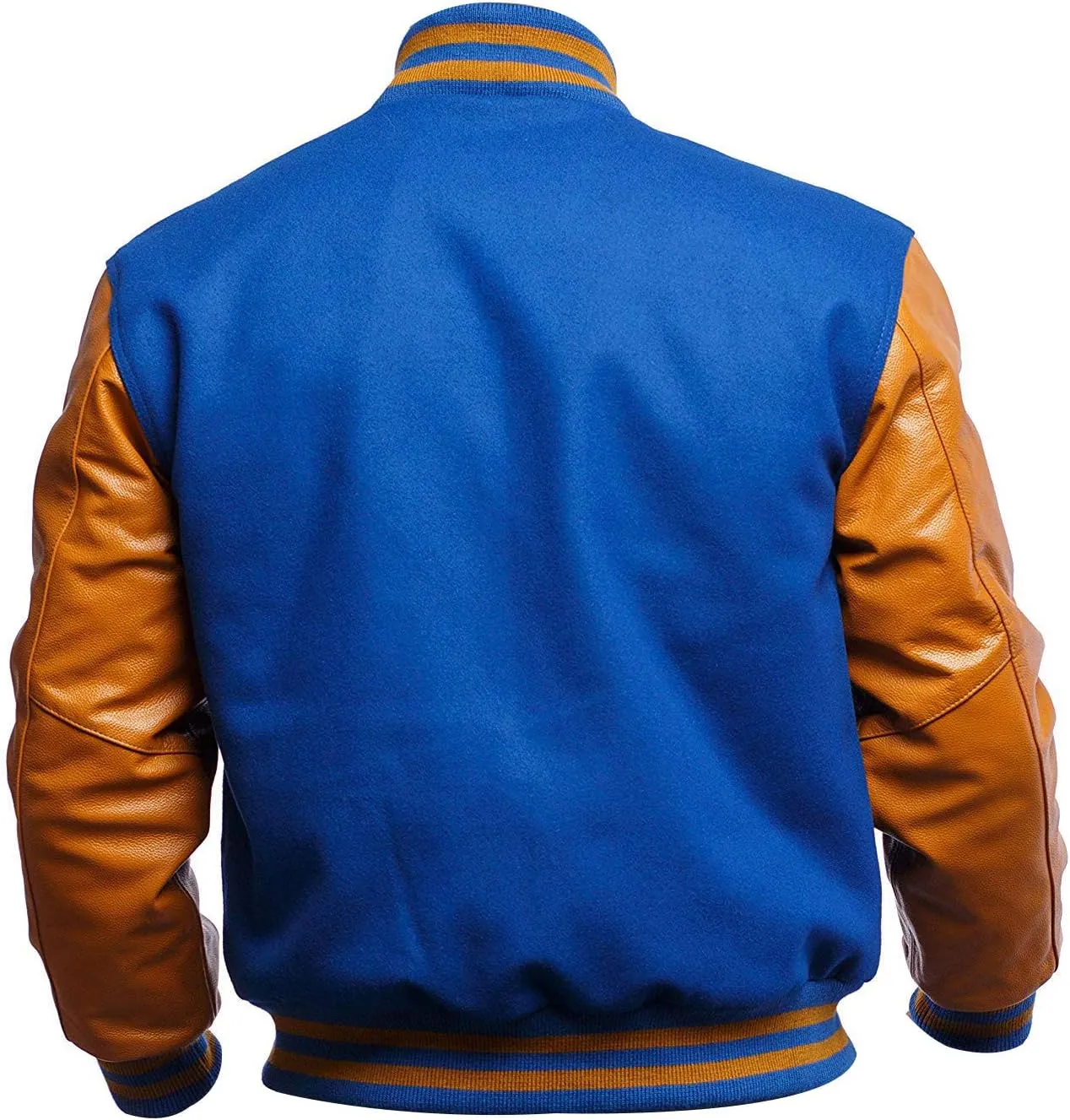 Men's Varsity Letterman Jacket - High School College Baseball Bomber Jacket Wool   Faux Leather Jacket Men