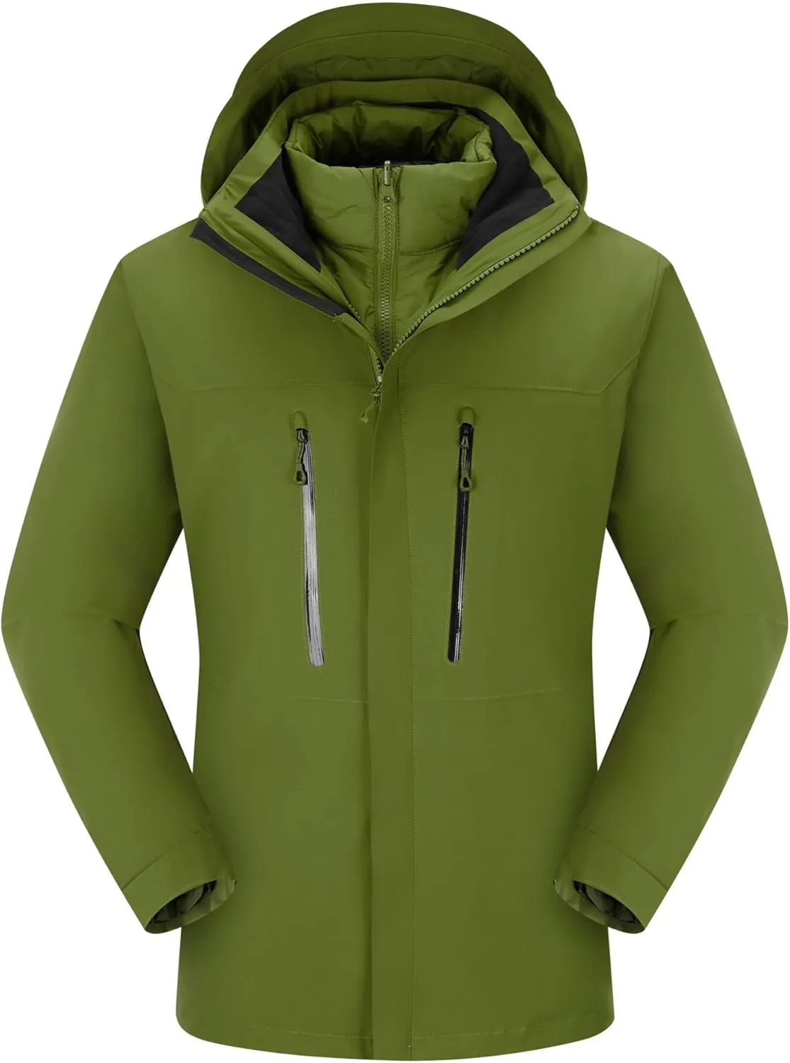 Men's winter jacket coat 3 in 1 snow ski jacket waterproof windproof jacket men's warm down jacket