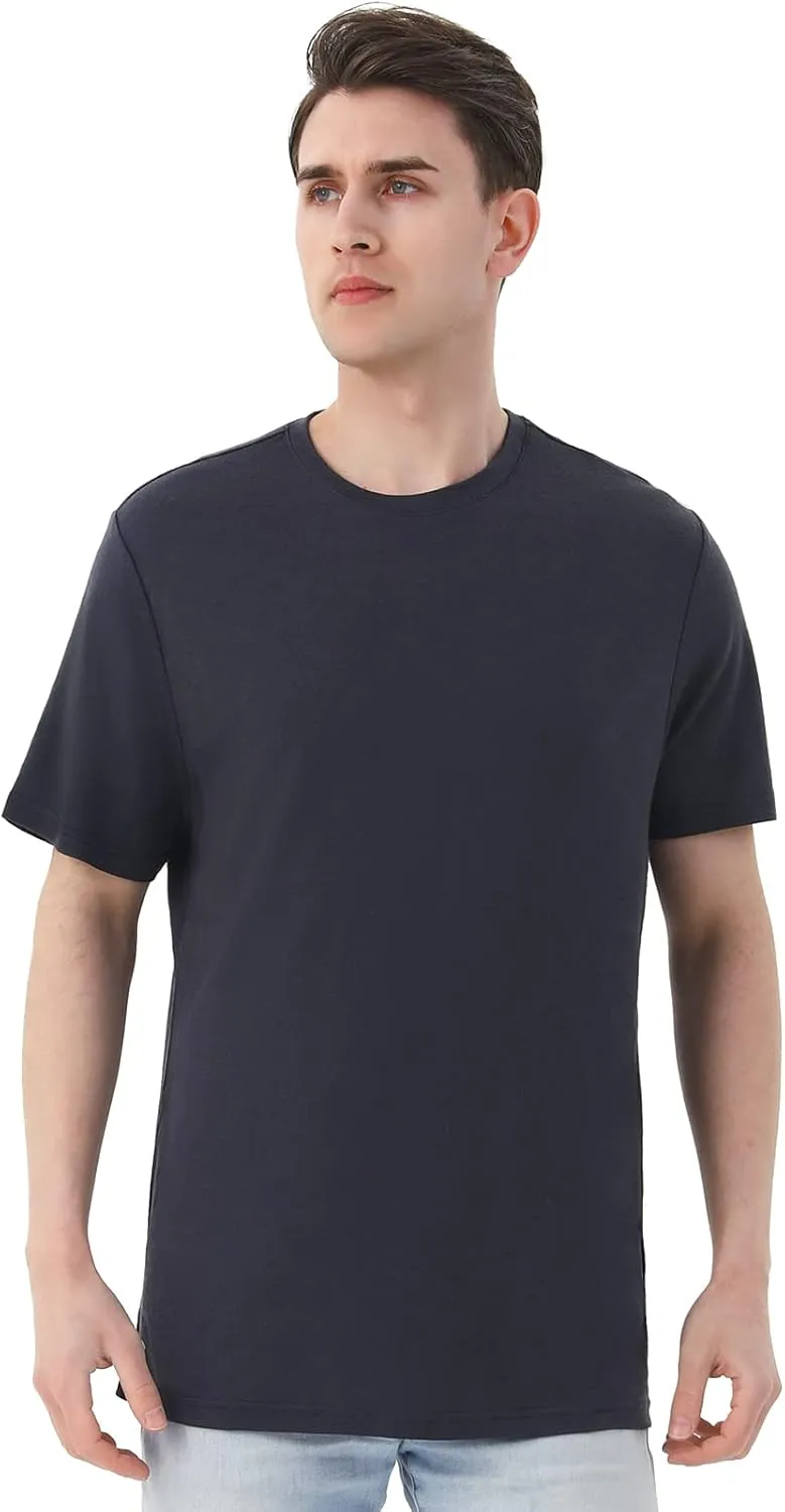 Merino Protect 100% Merino Wool T-Shirt for Men Short Sleeve Slim Fit Undershirt Soft Lightweight Tee Shirt for Travel Hiking
