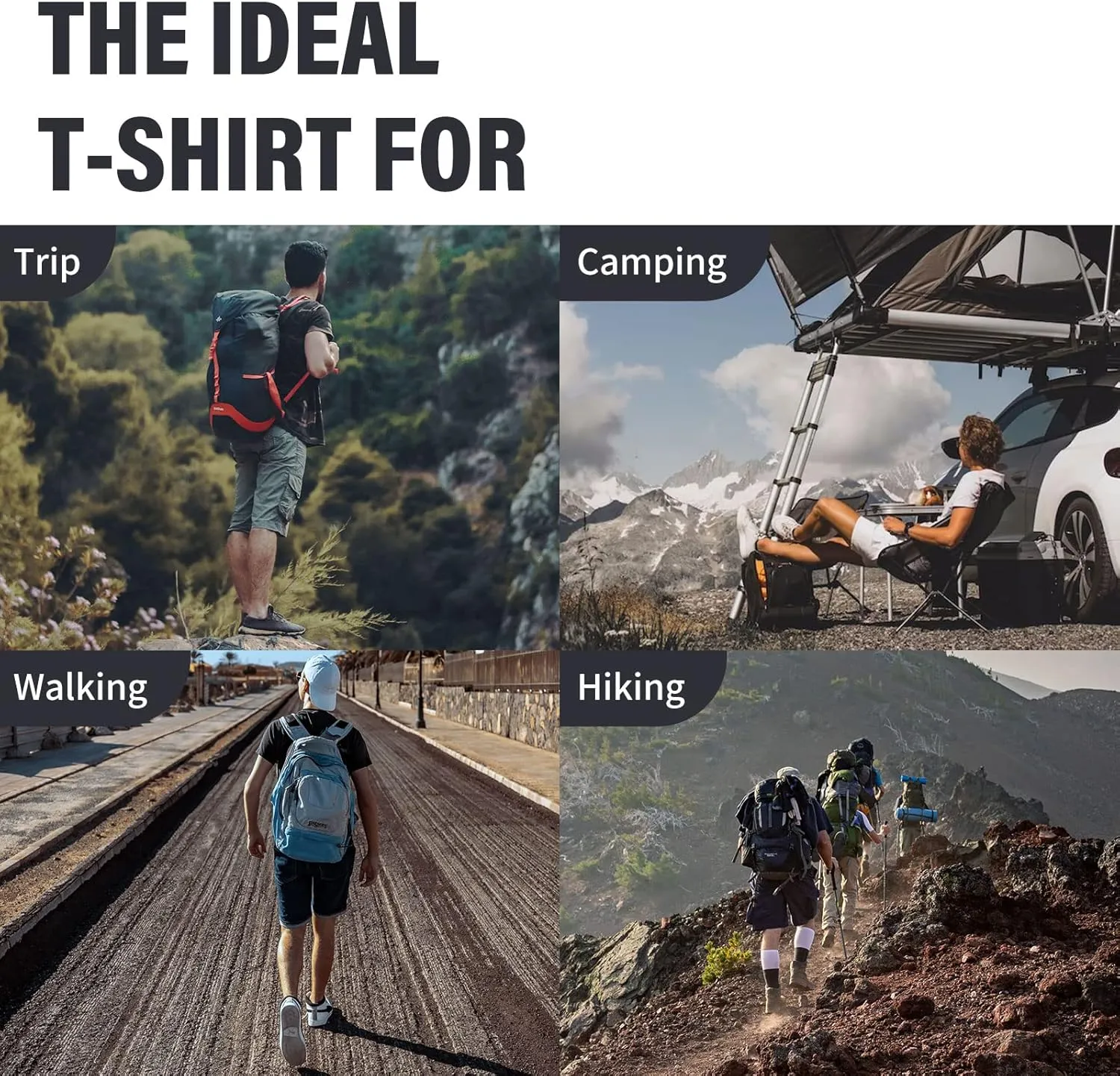 Merino Protect 100% Merino Wool T-Shirt for Men Short Sleeve Slim Fit Undershirt Soft Lightweight Tee Shirt for Travel Hiking