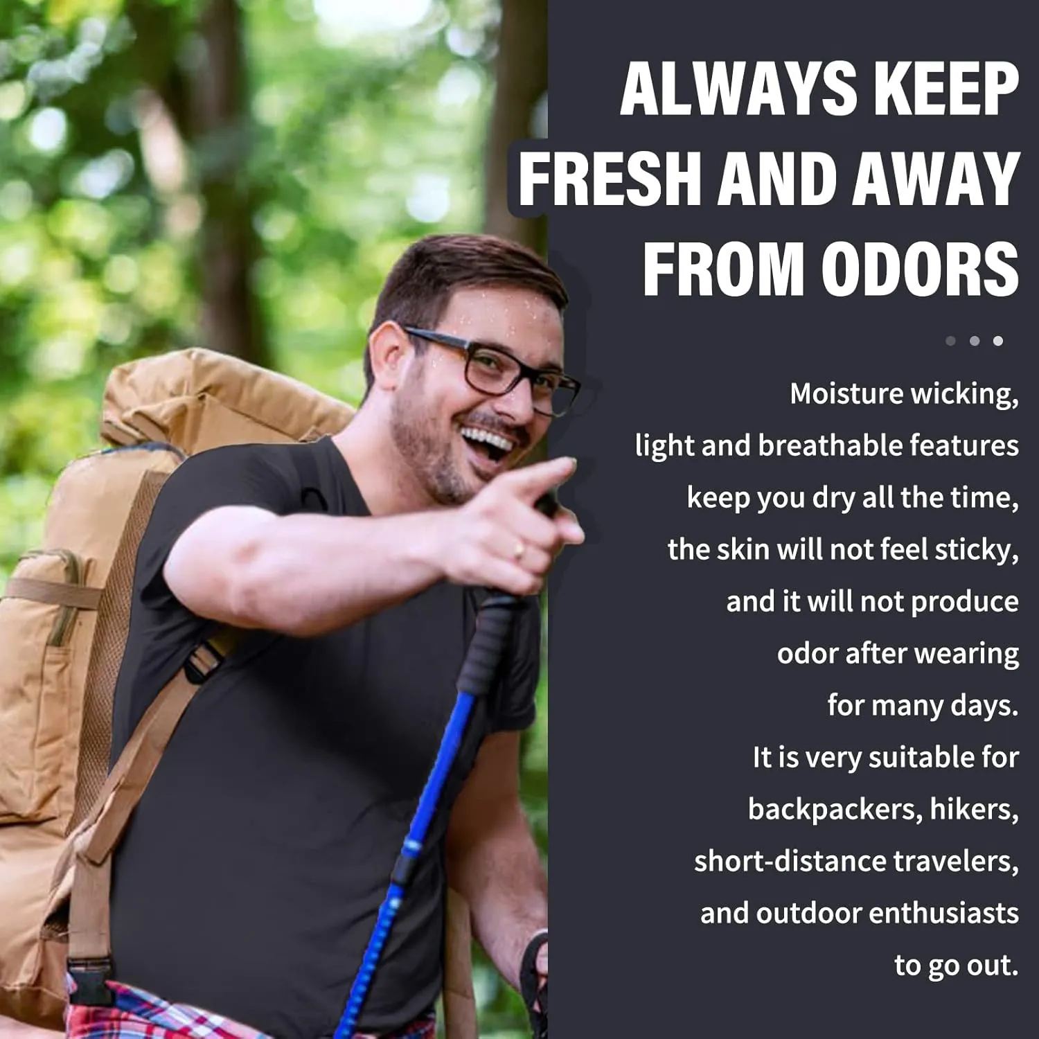 Merino Protect 100% Merino Wool T-Shirt for Men Short Sleeve Slim Fit Undershirt Soft Lightweight Tee Shirt for Travel Hiking