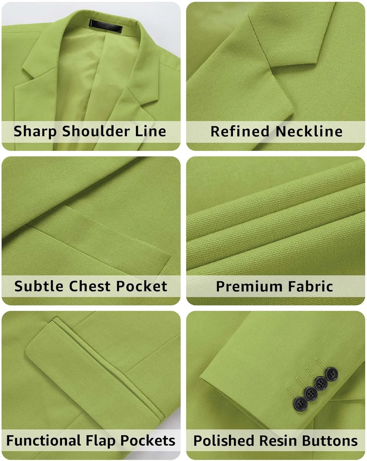 MY'S Men's 2 Piece Regular Fit Linen Suit Set, One Button Lightweight Jacket Pants for Business, Casual, or Prom