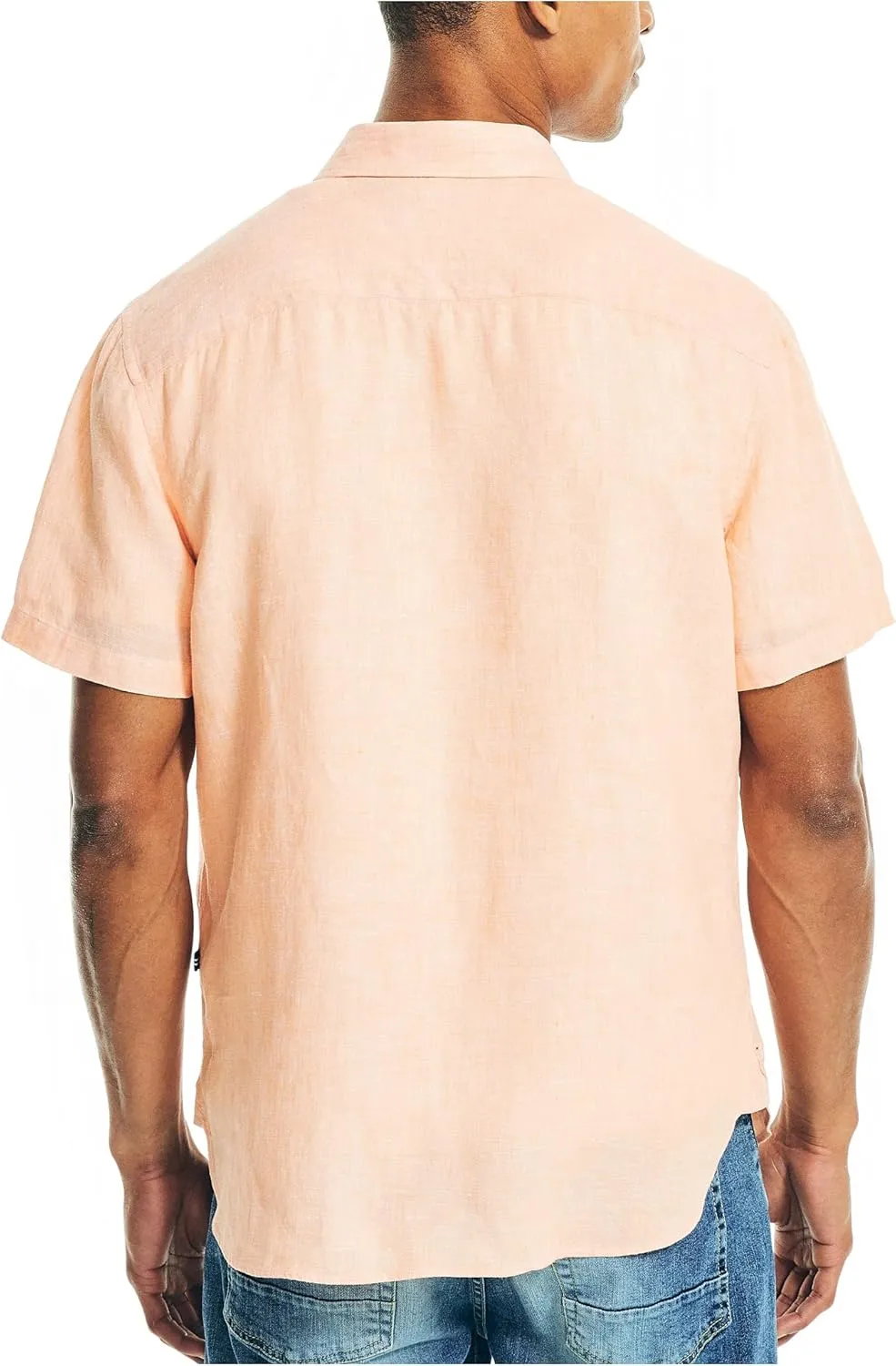Nautica Men's Sustainably Crafted Linen Short-Sleeve Shirt