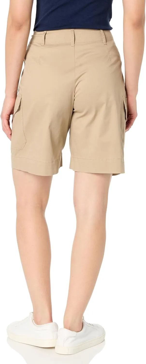 Nautica Women's Bermuda Pleated Cargo Shorts