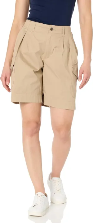 Nautica Women's Bermuda Pleated Cargo Shorts