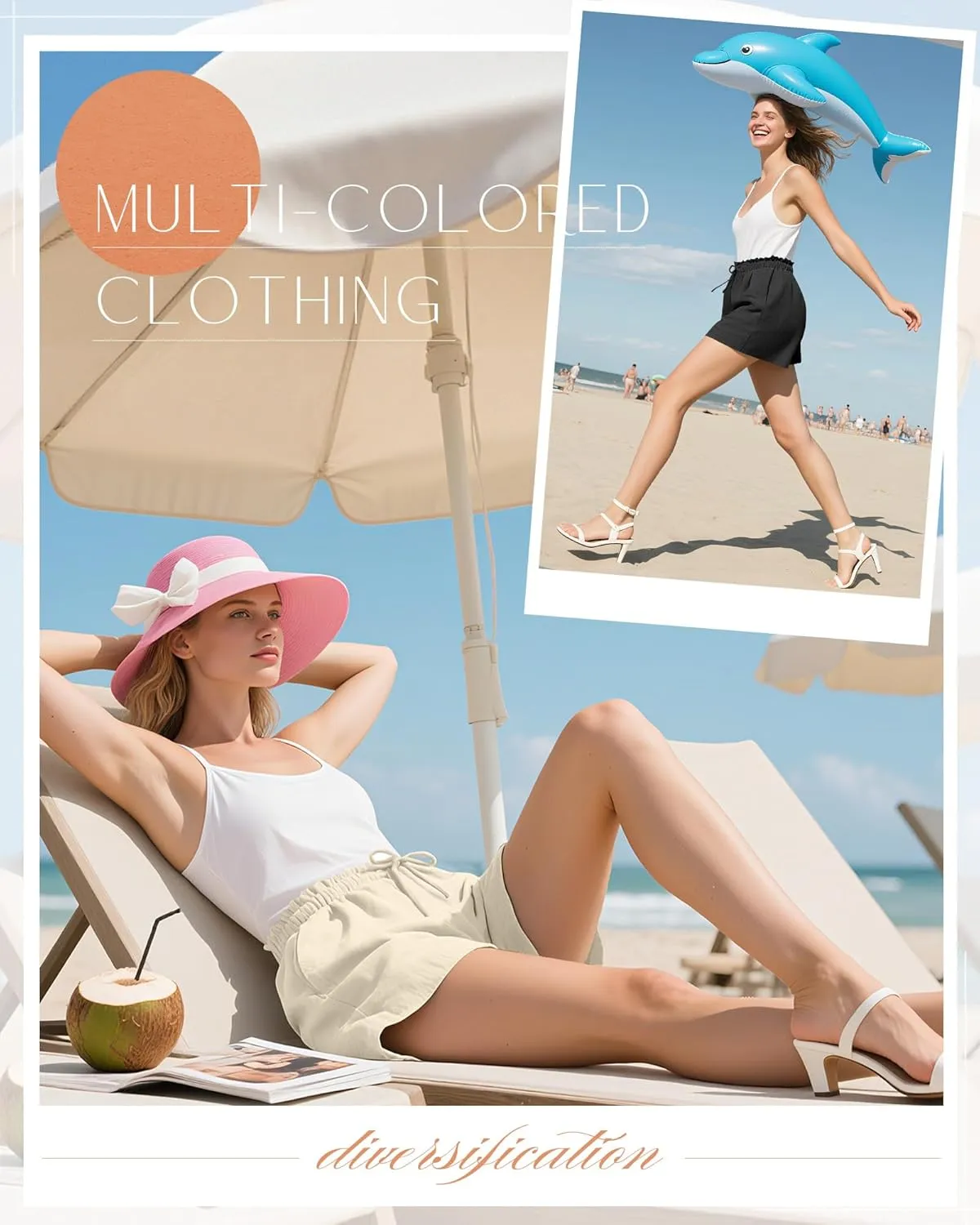 Neer 3 Pack Women's Linen Cotton Shorts with Pockets Drawstring High Elastic Waisted Wide Leg Loose Casual Summer Shorts