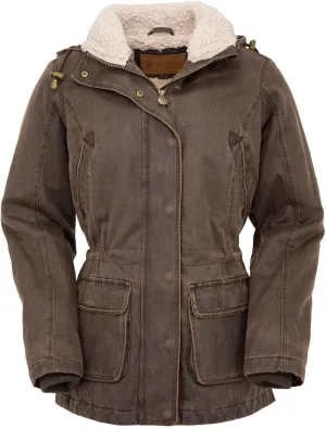 OUTBACK TRADING Women's 2864 Woodbury Vintage Canyonland Outdoor Casual Water Resistant Jacket with Removable Hood