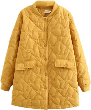Oversize Women's Winter Padded Jacket Quilted Embroidered Overcoat Mid-Length Cotton Coat Female Outwear