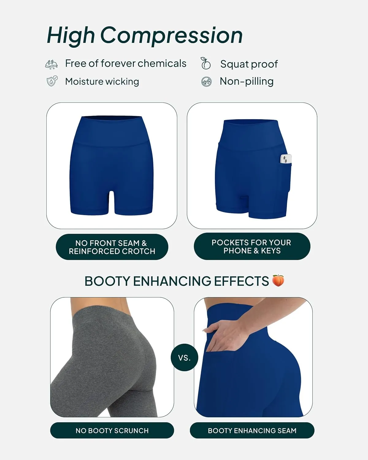 PAVOI ACTIVE Shorts with Pockets | Compressive High Waisted Butt Sculpting 4" & 6" Women's Biker Shorts | HiPerform XXS to 3X
