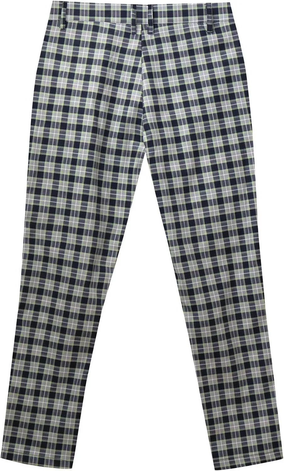 Plaid Print Mens Dress Pants Slim Fit Dress Pants Stretch Skinny Golf Pants Casual Fashion Chino Casual Pants