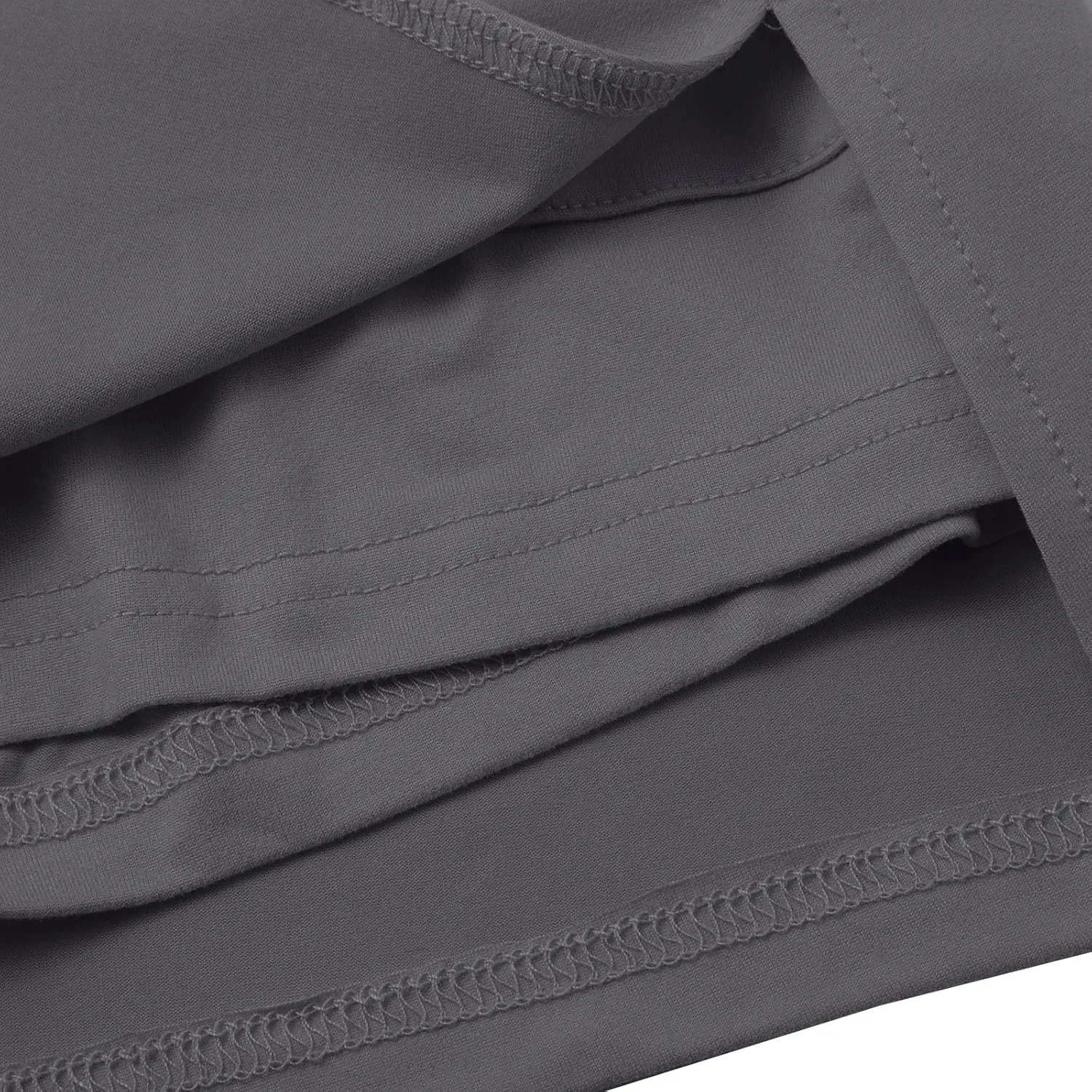 Plus Size Skorts for Curvy Women Short Tennis Skirt with Slit Pockets Built in Shorts High Waisted Workout Outfits