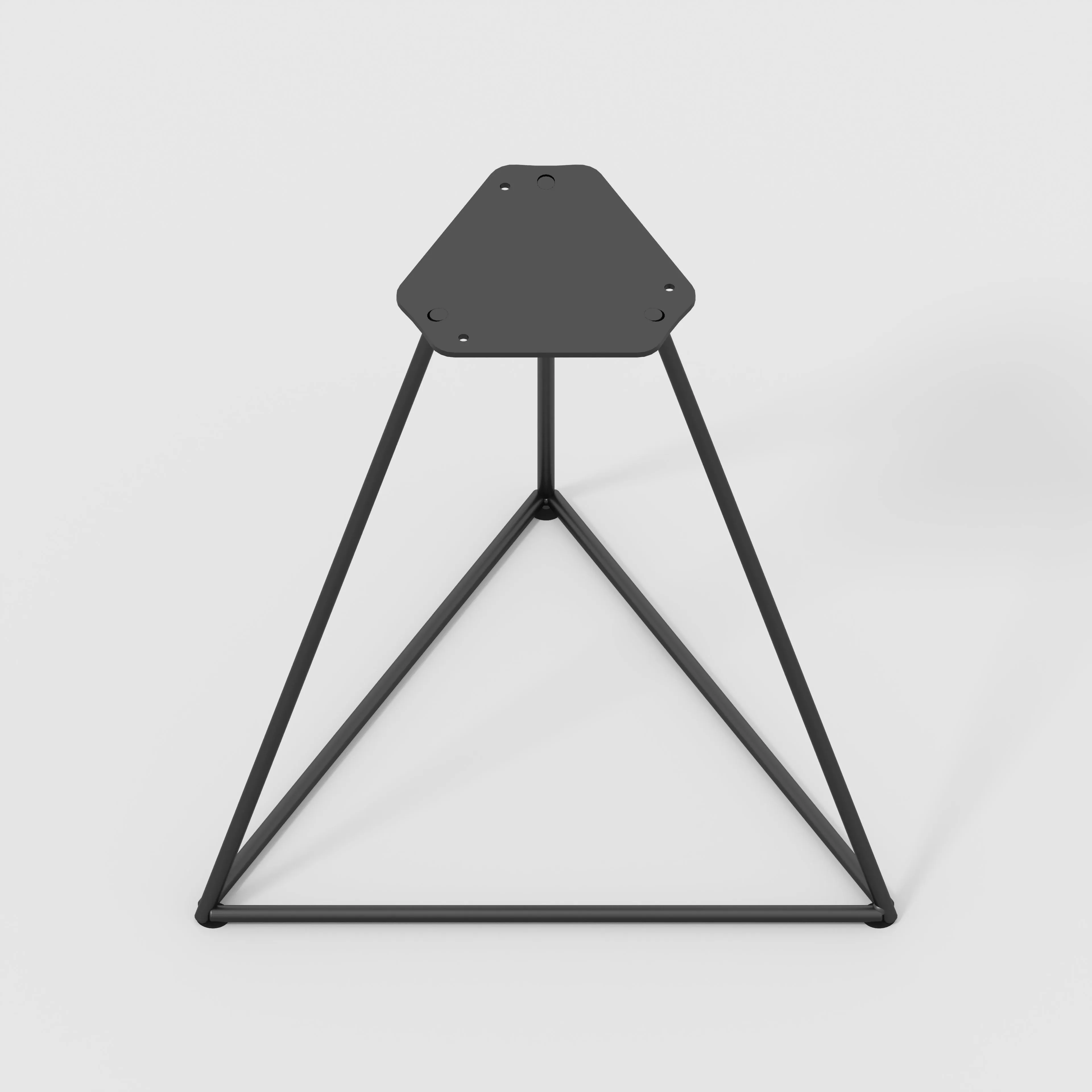 Plywood Stool with Black Prism Base - Formica Green Slate
