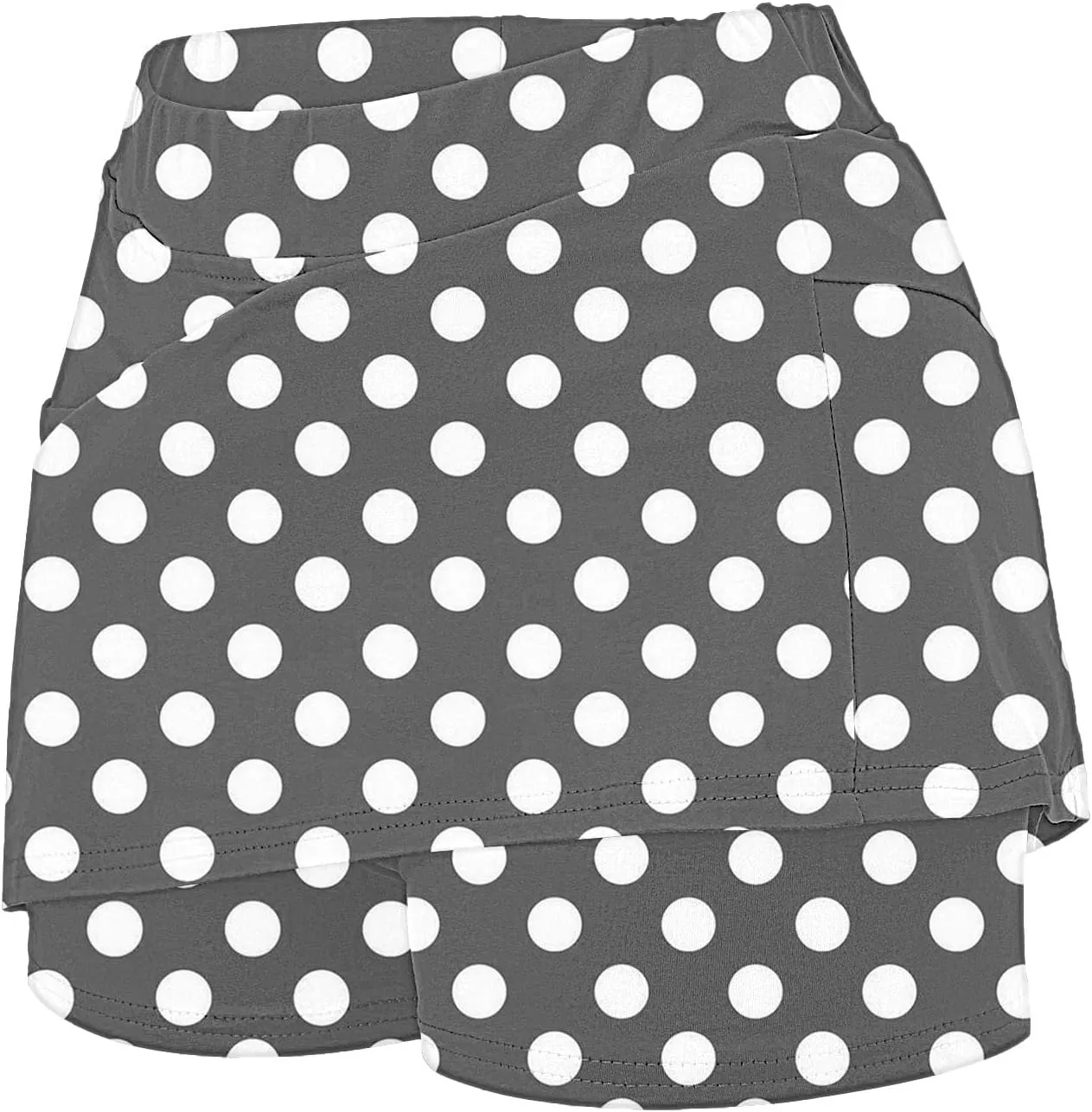 Polka Dots Skorts for Women Plus Size Tummy Control Hight Waisted Tennis Skirts Workout Yoga Shorts with Pockets