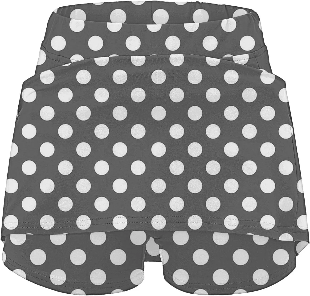 Polka Dots Skorts for Women Plus Size Tummy Control Hight Waisted Tennis Skirts Workout Yoga Shorts with Pockets