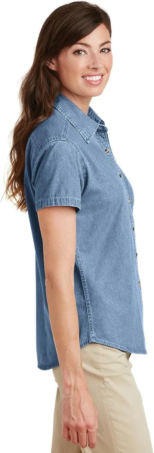 Port & Company Women's Short Sleeve Value Denim Shirt