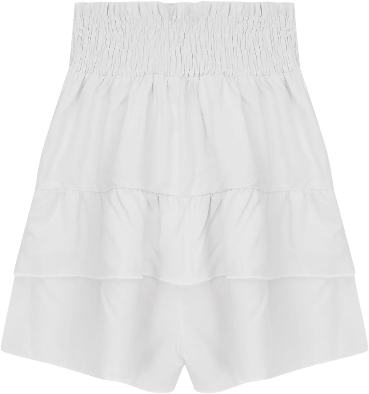 Skorts for Girls High Waisted Smocked Ruffle Mini Skirts Summer Cute Tiered Shorts Trendy School Tennis Golf Skorts