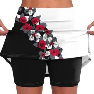 Skorts for Woman High Waisted Inner Shorts Athletic Skirts Running Tennis Golf Workout Sports Skorts with Pockets