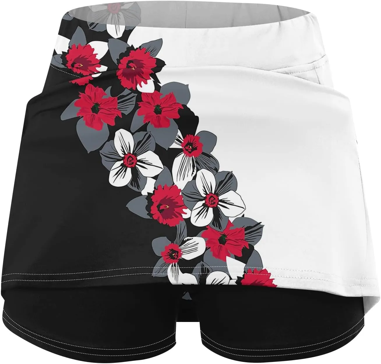 Skorts for Woman High Waisted Inner Shorts Athletic Skirts Running Tennis Golf Workout Sports Skorts with Pockets