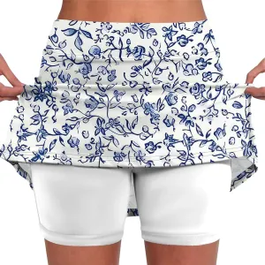 Skorts for Women Dressy Casual with Pockets Floral Print Plus Size Athletic Yoga Shorts Mini Tennis Skirt 2025