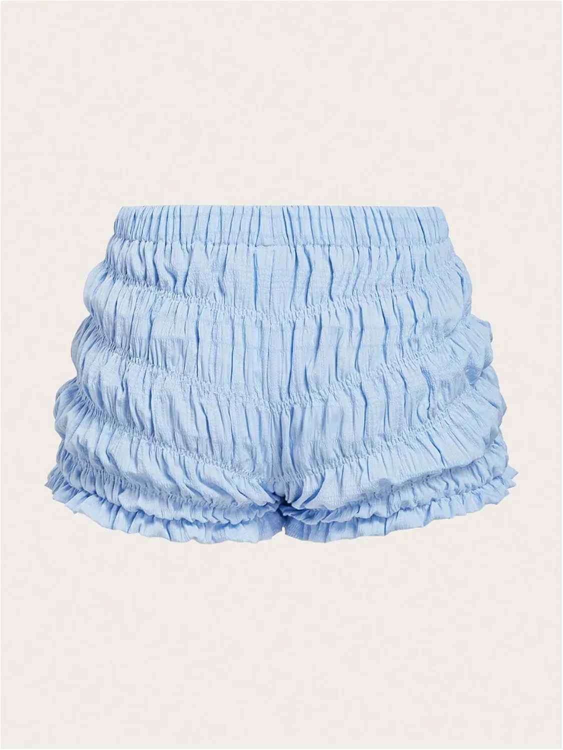 SOLY HUX Women's Ruffle Shorts Y2k Lace Lolita Bloomers Elastic Waist Frill Bottoms Micro Boyshorts