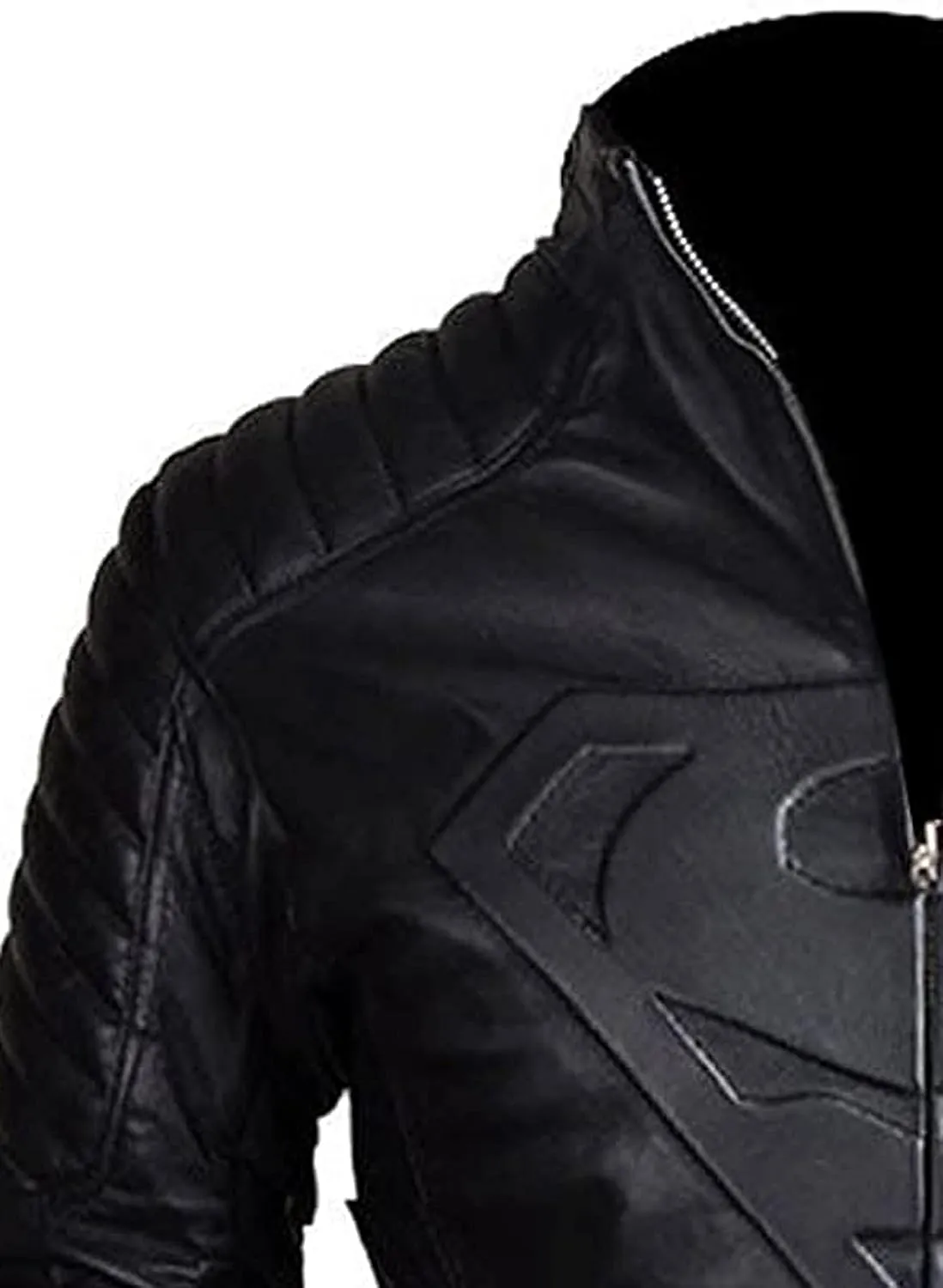 SpazeUp Motorcycle Jacket Mens - Red Black Faux Leather Jackets for Men - Super Costume Collection